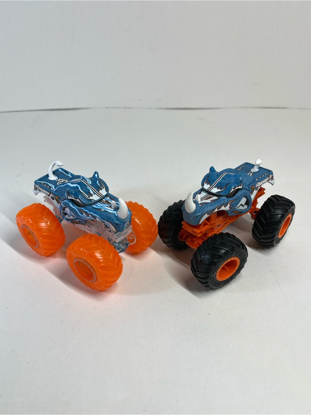 Monster Jam Trucks Lot Rhinomite 1:64 Loose Blue & Orange Power Smashers